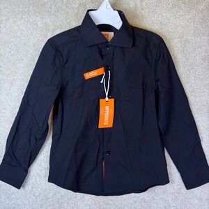 OppoSuits Dress Shirt Boys 6Y Black Tailored Fit No Wrinkles‎ OSSB-1008-6Y